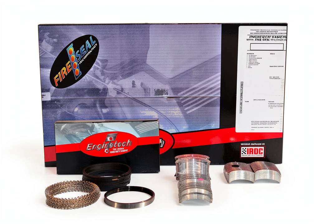 'Enginetech Re-Ring Engine Kit components'