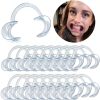 Dental Retractor 30 Pack Clear Medium Mouth Openers by THINKPRICE-0