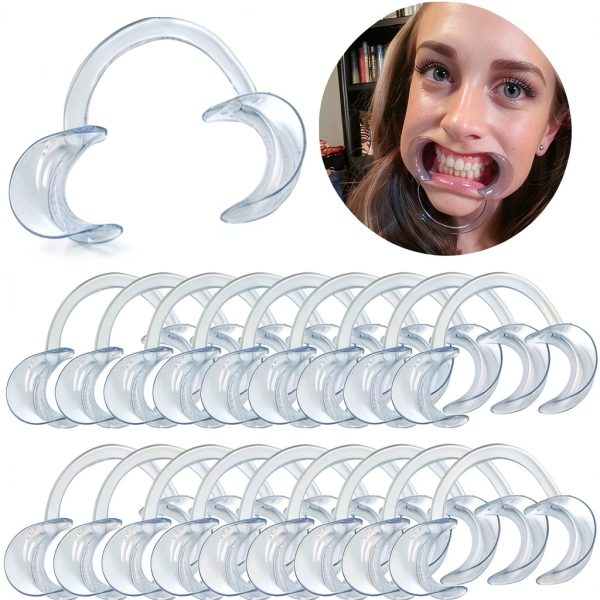 Dental Retractor 30 Pack Clear Medium Mouth Openers by THINKPRICE-0
