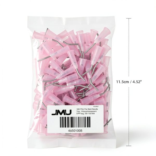 Dental Dispensing Needle Set 5 Sizes 3 Colors JMU Bent Blunt Design-6