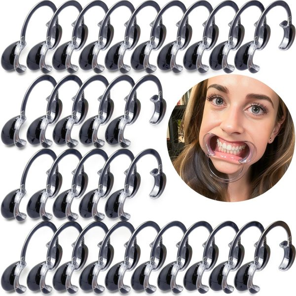 Dental Retractor 30 Pack Clear Medium Mouth Openers by THINKPRICE-6