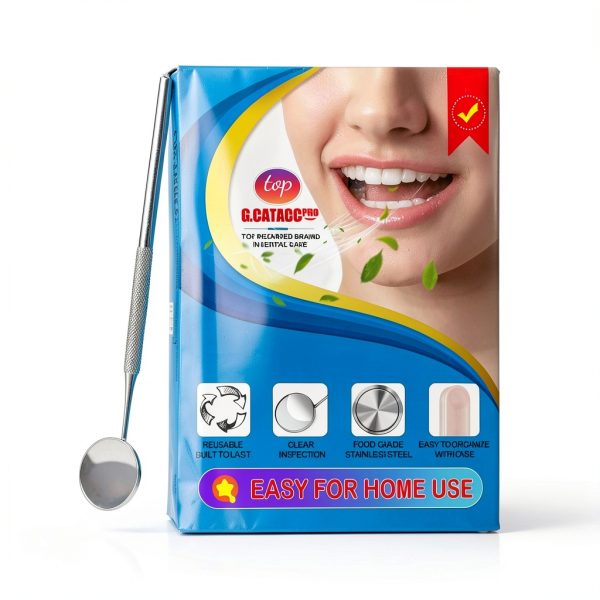 G.CATACC Dental Mirror #1 Curved Mirror with Non‑Slip Handle-4