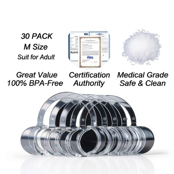 Dental Retractor 30 Pack Clear Medium Mouth Openers by THINKPRICE-1