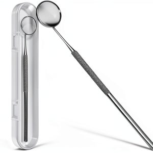 G.CATACC Dental Mirror #1 Curved Mirror with Non‑Slip Handle-0