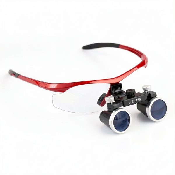 Dental Loupe Smedent 3point5x Glass Magnification Dentists Burgundy-1