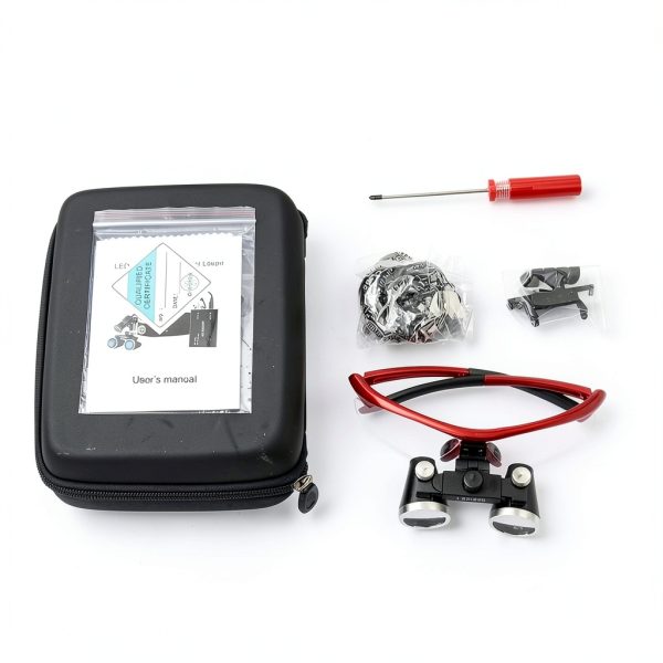 Dental Loupe Smedent 3point5x Glass Magnification Dentists Burgundy-4