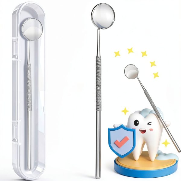 G.CATACC Dental Mirror #1 Curved Mirror with Non‑Slip Handle-6