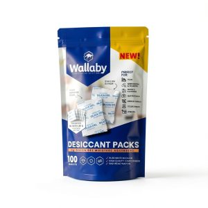 Wallaby 2 gram Food Safe Pure White Silica Gel Desiccant Pack 100 Pack-0