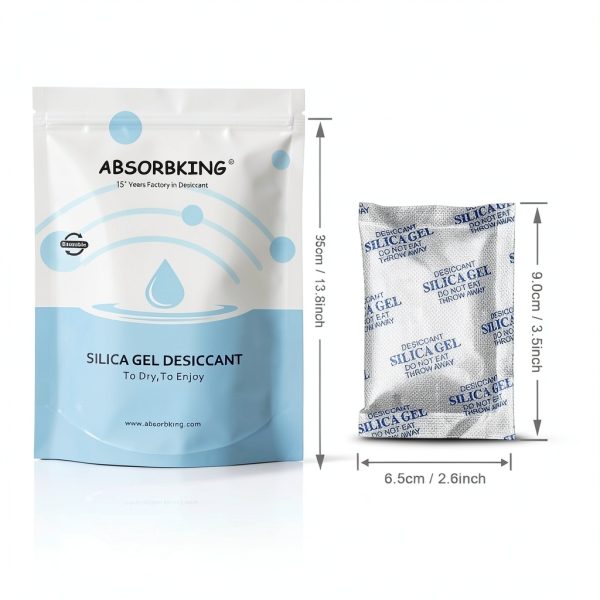 Silica Gel Packs - 80Pcs 20Gram Moisture Absorbers, Premium Transparent Desiccant for Storage, Silica Gel Desiccant Packets Food Safe for Moisture-1